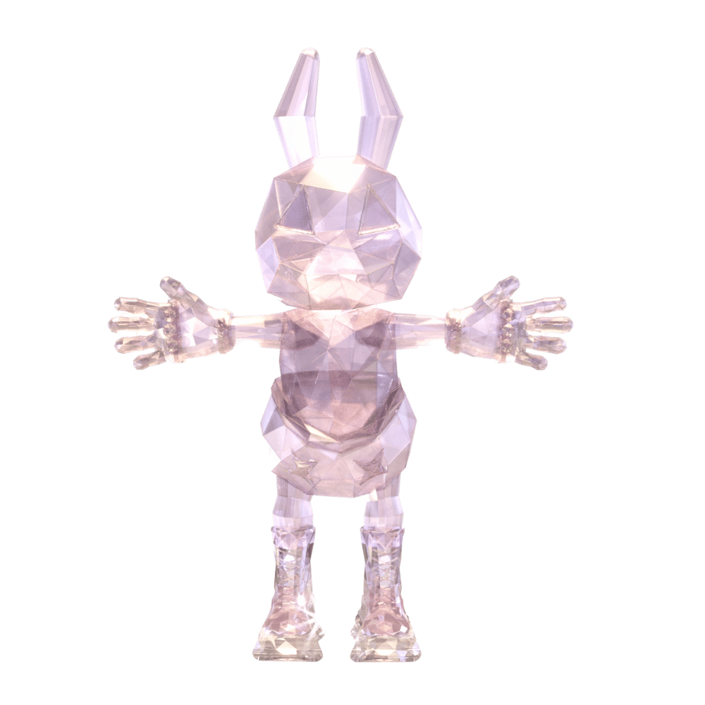 Cut Crystal White Rabbit